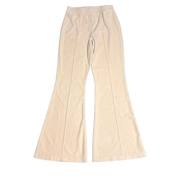 Aerie Beige Flare Ribbed Pants Size S Regular - Picture 1 of 8